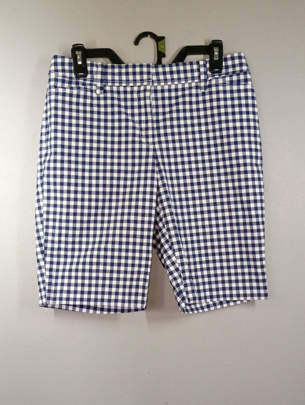 Talbots Blue & White Gingham Bermuda Shorts Size 2